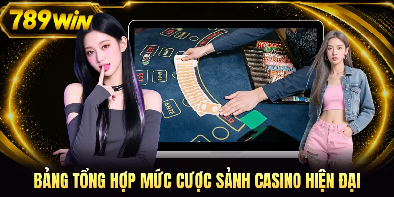 Bảng tổng hợp mức cược sảnh casino hiện đại